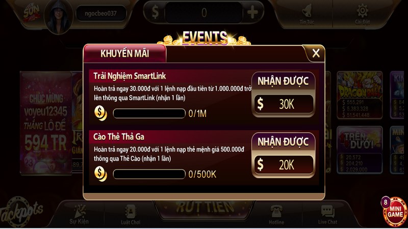 Khuyến mãi Sunwin trải nghiệm Smartlink nhận 30k